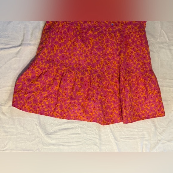 Universal Thread Women’s Pink Orange Floral Flutter Sleeve Mini Skater Dress XL​ - Picture 3 of 12